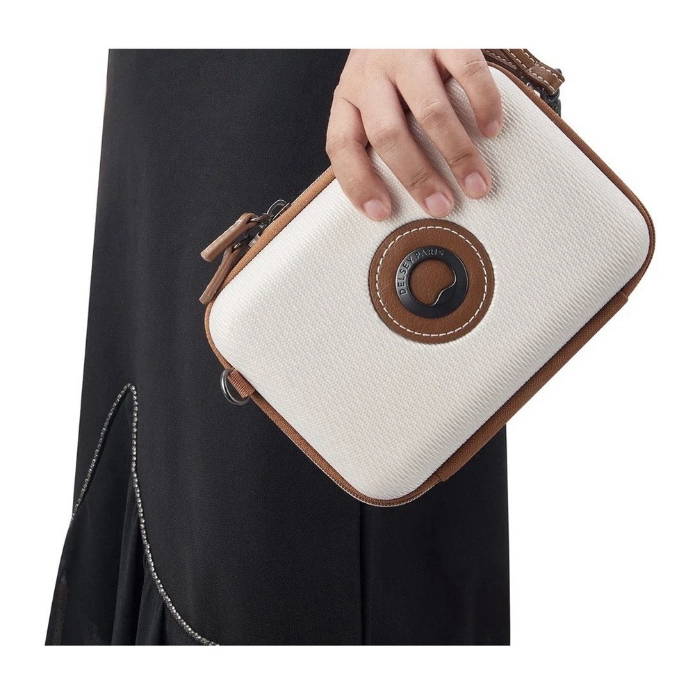 Delsey Paris 7"X2"X5" Chatelet Air 2.0 Clutch Travel Bag Angora❗️NO STRAPS RFID
